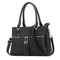 Women Satchel Bags Handle Shoulder Handbags and Purses Pockets Zipper Leather Crossbody Bags
