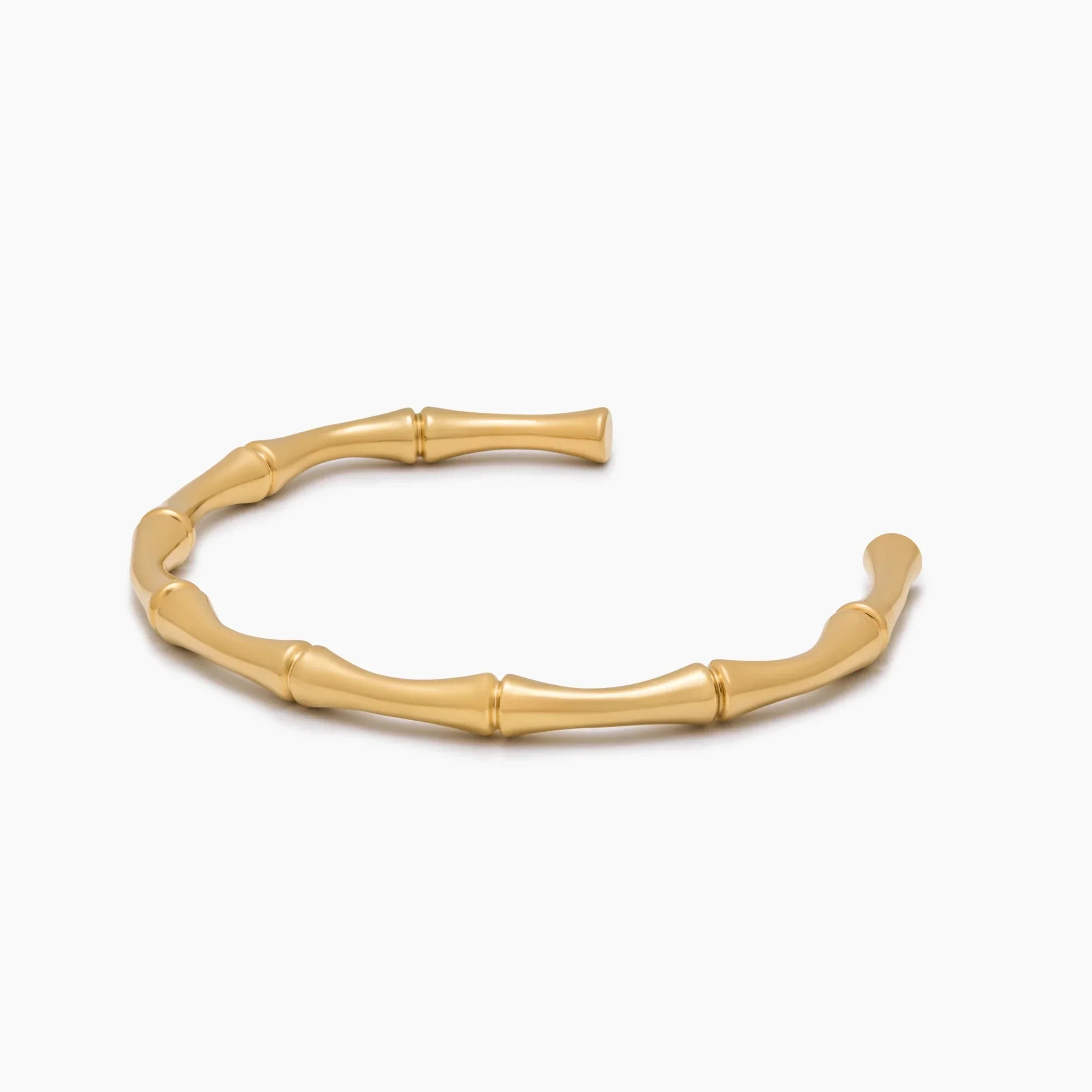 Bamboo Gold Cuff Bracelet