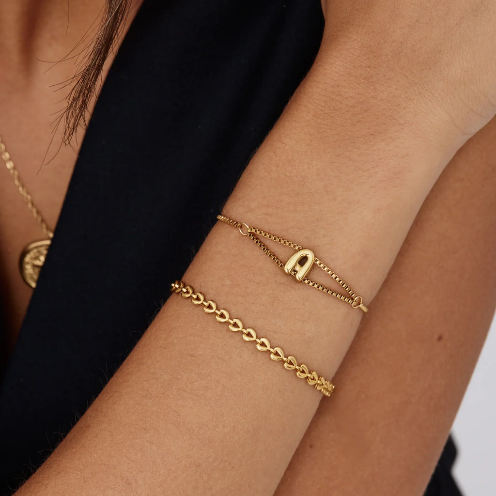 Bubble Initial Bracelet