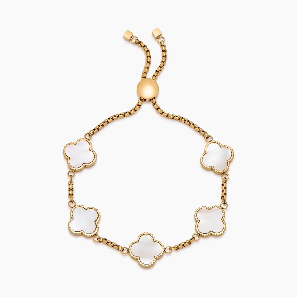 Mother Of Pearl Clover Bracelet