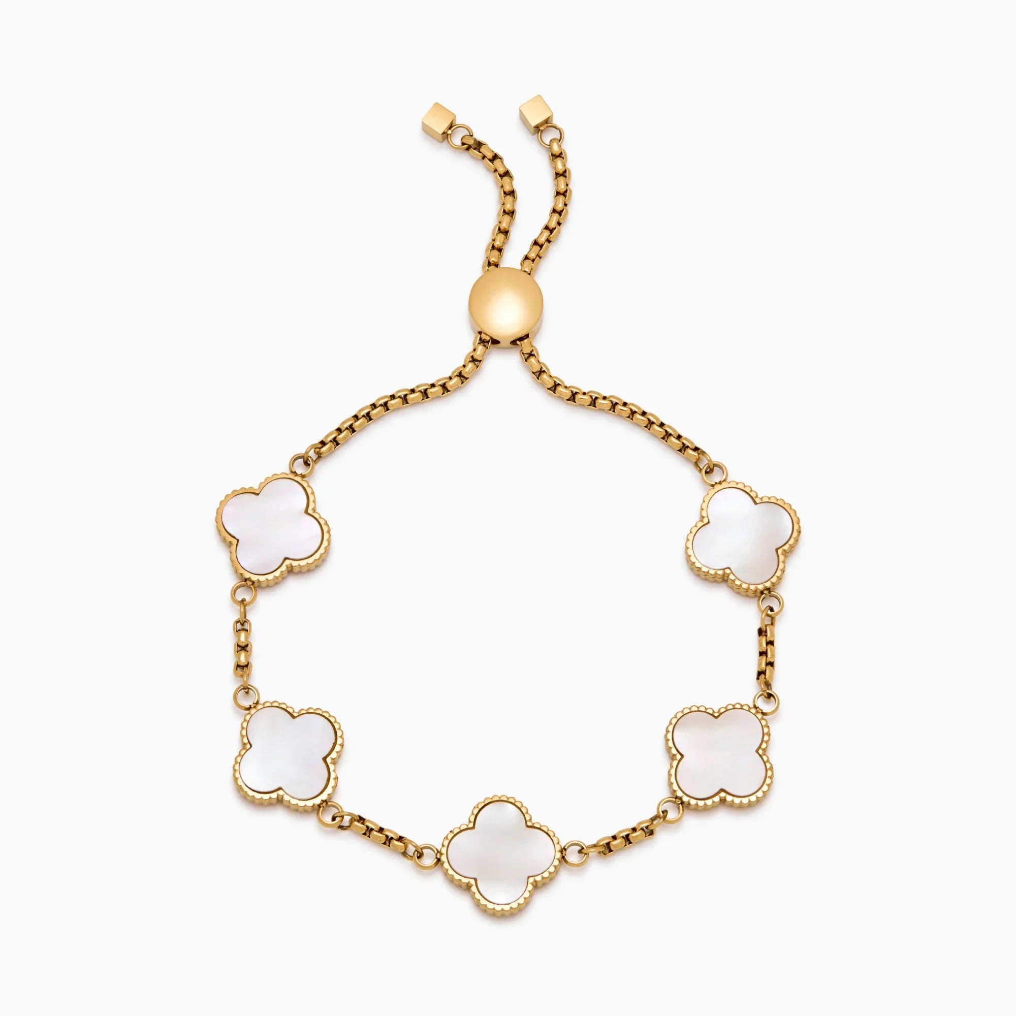 Mother Of Pearl Clover Bracelet